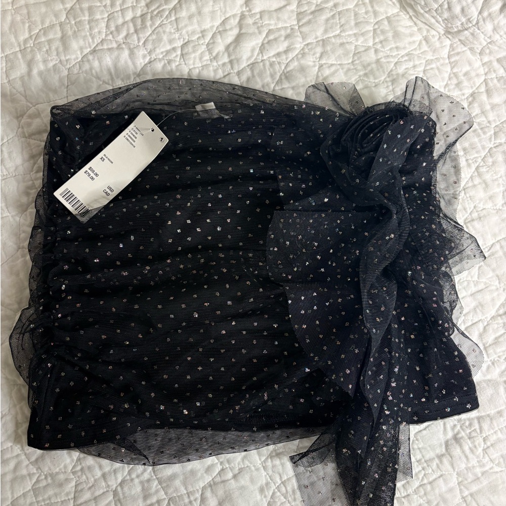 NWT UO Micro Skirt Black Polka Dot